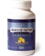 Chewable tablet version of Transfer factor Advanced Formual (E-XF propritory blend) in tasty lemon citrus