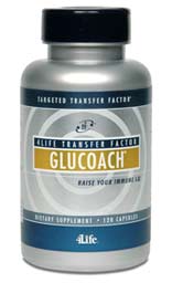 4Life Transfer Factor GluCoach supports healthy glucose levels*, and the metabolic and endocrine systems. In addition to Targeted Transfer Factor® that supports healthy metabolic and endocrine systems, this product includes minerals, herbs, and phytonutrients clinically shown to support healthy hormone production, improve glucose tolerance, and promote pancreatic health.