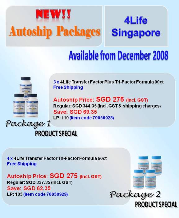 Singapore autoship packages
